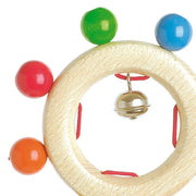 Wooden Ring Rattle - Multicolour Bells
