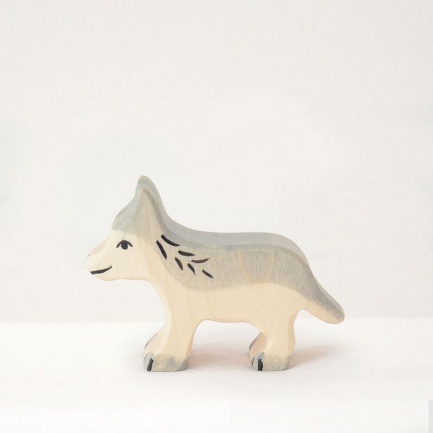 Handmade Wooden Wolf cub