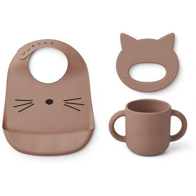 LIEWOOD - Baby's essentials silicon set - Pink cat