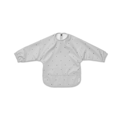 Liewood - longe sleeved cape bib - classic dot dumbo grey - pratical and very cute 