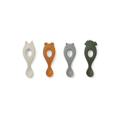 LIEWOOD - silicon spoons set - hunter green