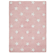 Pink rug - White stars