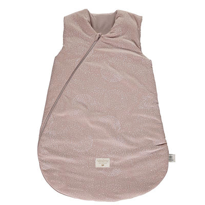 NOBODINOZ - Cocoon sleeping bag - White Bubble / Misty Pink - Organic cotton