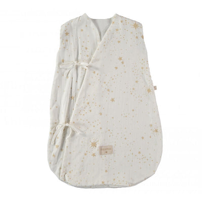 NOBODINOZ - Dreamy sleeping bag - Gold Stella / White - Organic cotton