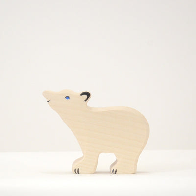 Handmade Wooden Polar bear cub