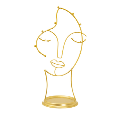 SASS AND BELLE - golden women face jewellery stand - Maya - beautiful and feminine decorative objet
