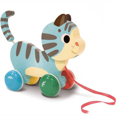 VILAC - Pull along toy - Marcel the cat - Made in France
